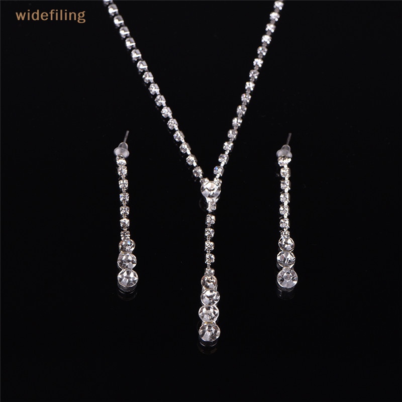 1 Bộ Vòng cổ + Bông Tai Đính Đá Pha Lê Sang Trọng Mới