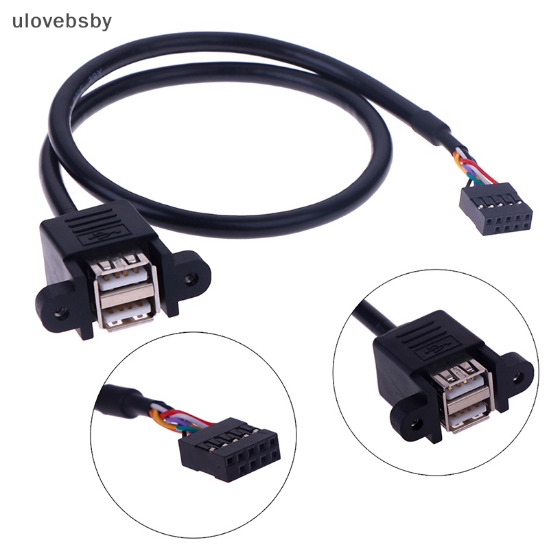 1 CáP ChuyểN ĐổI Mở RộNg 9 Pin Sang 2 CổNg USB 2.0