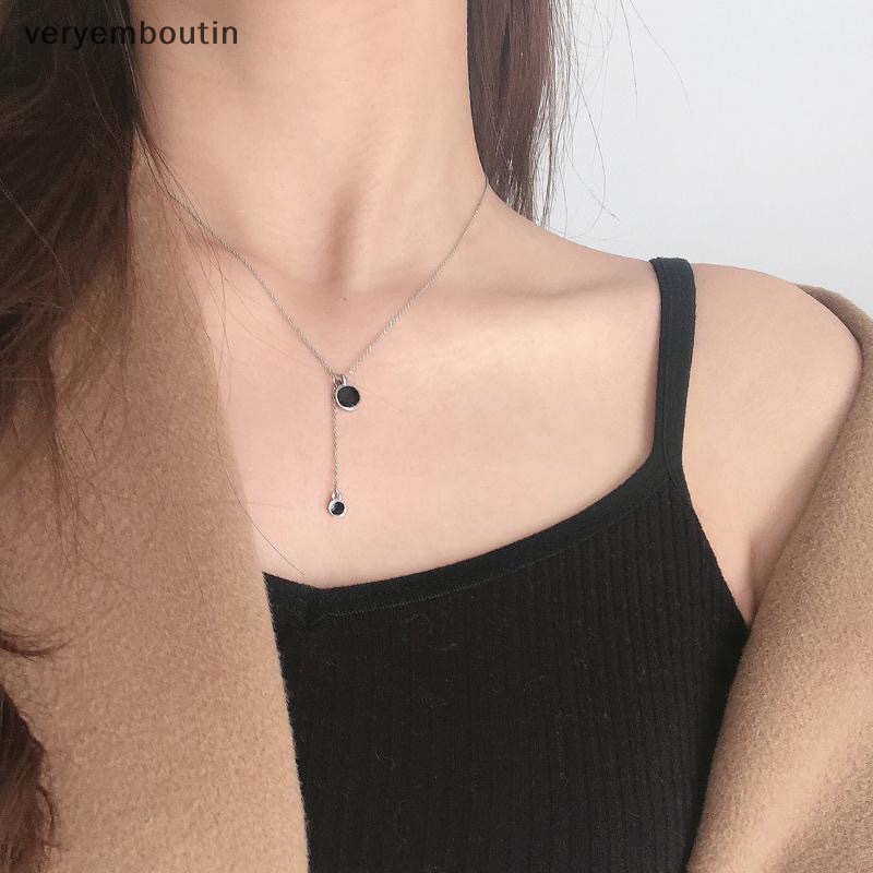 Vòng cổ Mặt Tròn Phối Tua Rua Phong Cách Thời Trang Y2k