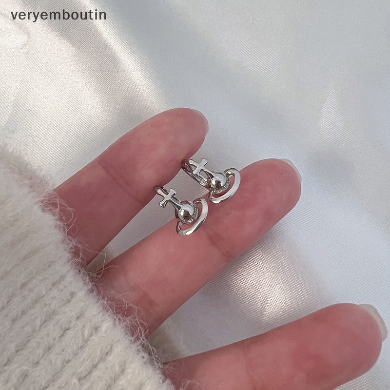 Bông Tai Màu Bạc Hình Hành Tinh Thời Trang Hàn Quốc Dành Cho Nữ