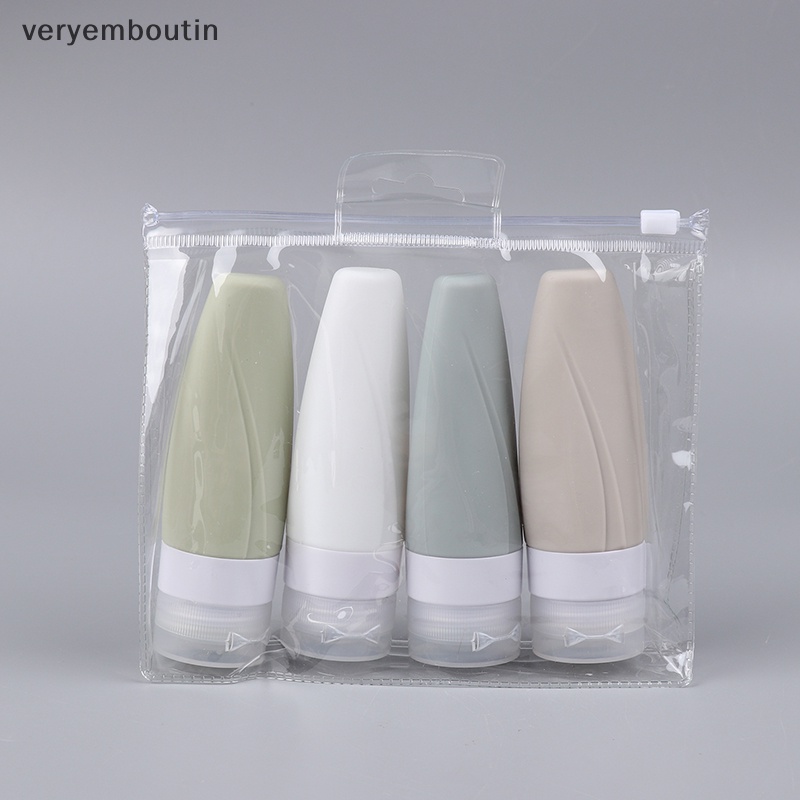 Bộ Chai Silicone Đựng Dầu Gội / Sữa Tắm Hình Nón 60ml Tiện Dụng Khi Đi Du Lịch