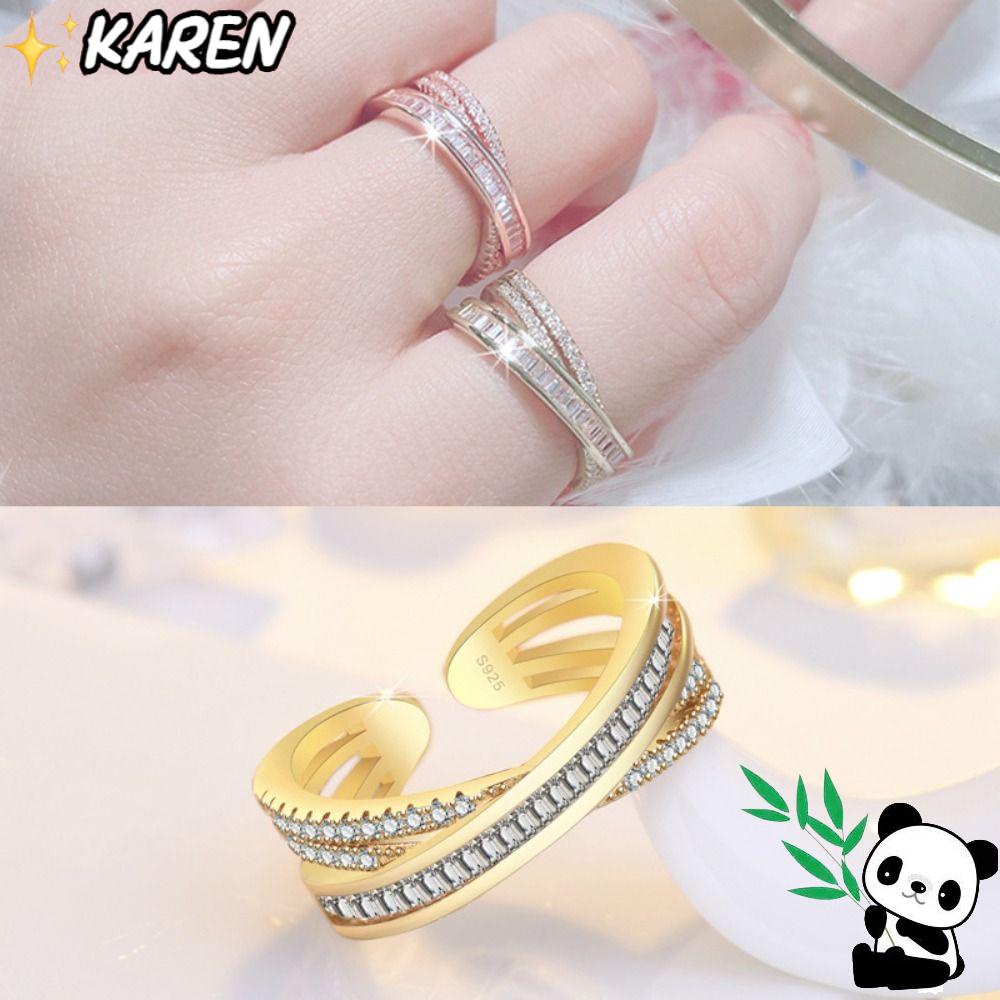 KAREN Moeva Nhẫn Thải Độc Giảm Cân Bằng Đồng Tối Giản Có Thể Điều Chỉnh Cho Nữ