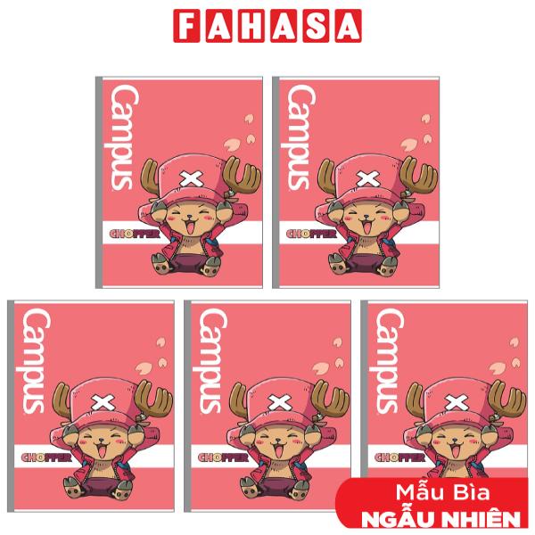 Combo 5 Tập One Piece - B5 Kẻ Ngang Có Chấm 80 Trang ĐL 70g/m2 - Campus NB-BOPC80 (Mẫu Màu Giao Ngẫu Nhiên)