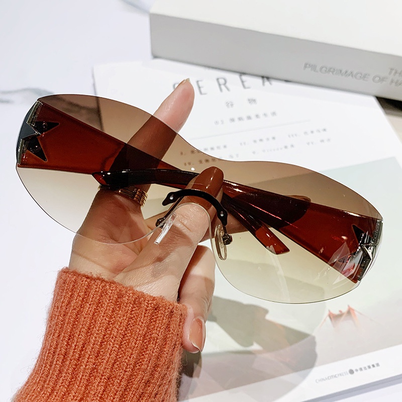 Kính Mát Không Gọng Ngôi Sao Năm Mới Của Millennium Spice Girl Y2K COD  Cho Nữ