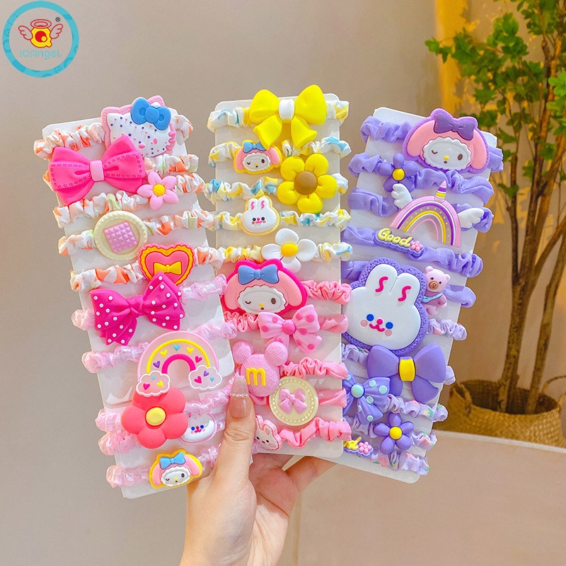 Iq Mới Đồ Cột Tóc Cao Su Không Làm Đau Họa Tiết Hoạt Hình Bé Gái