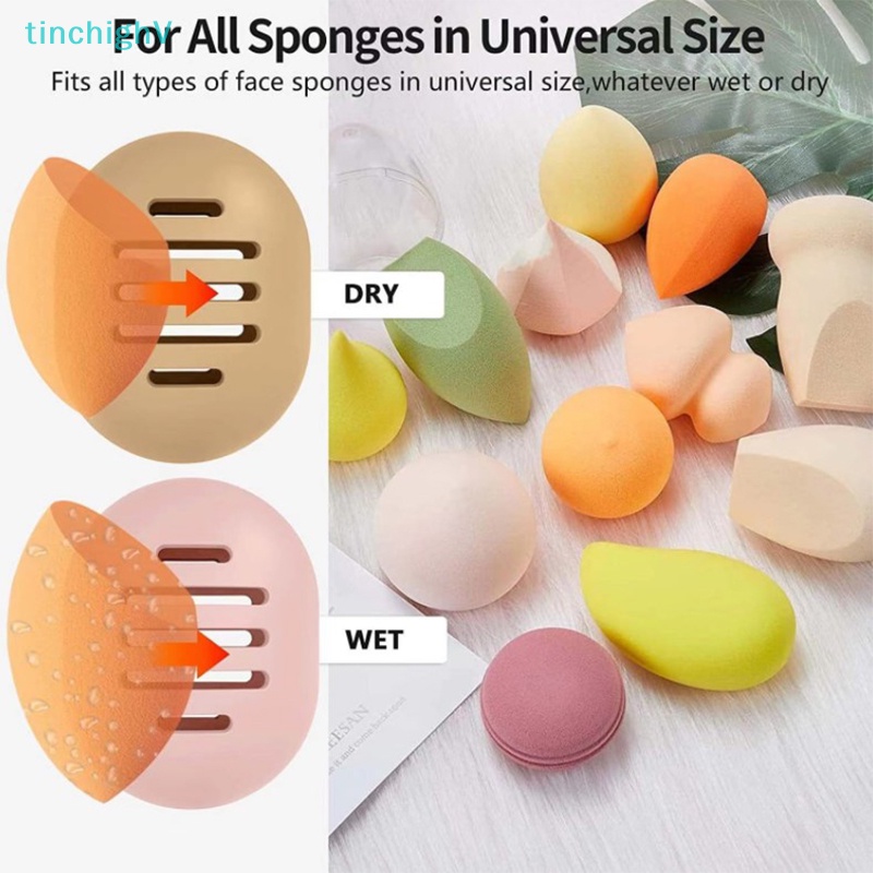 BEAUTY BLENDER Giá Đỡ Mút Trang Điểm Bằng Silicon Thân Thiện Với Môi Trường Nhiều Lỗ