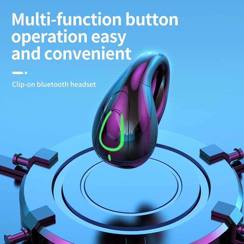 Tai Nghe Bluetooth 5.3 Không Dây Dạng Kẹp Một Bên Tai Dùng Pin Siêu Dài