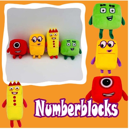 Thú Nhồi Bông Hình Số Từ 1-10 Cho Bé Học Toán Numberblocks