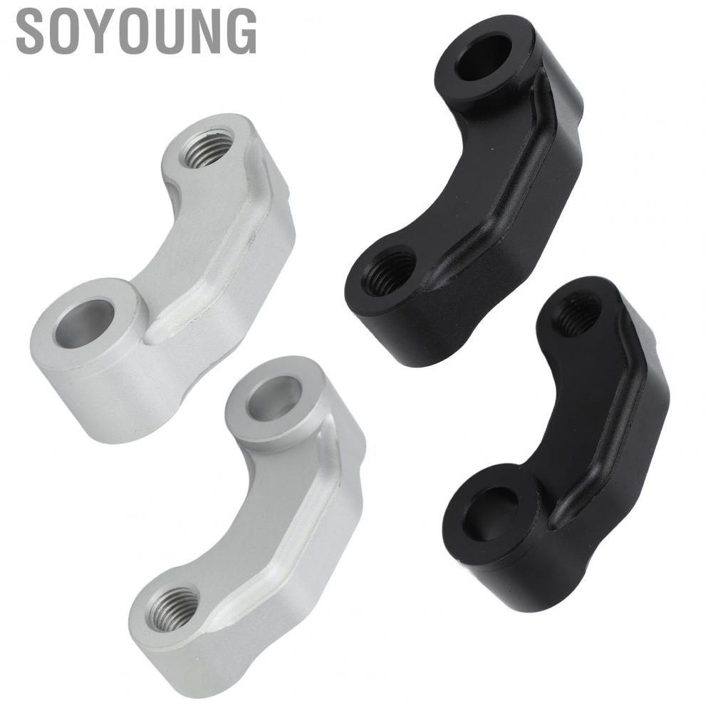 Soyoung Wing Mirror Extension Mount  Durable Easy Installation 2 Pcs Stylish Rearview Extend Adapter for Motorcycle