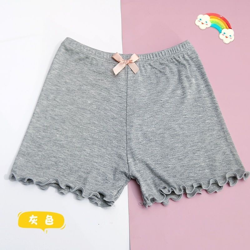 🍒muying🍒 Quần Lót Cotton An Toàn Co Giãn Màu Trơn Dành Cho Bé Gái 3-12 Tuổi