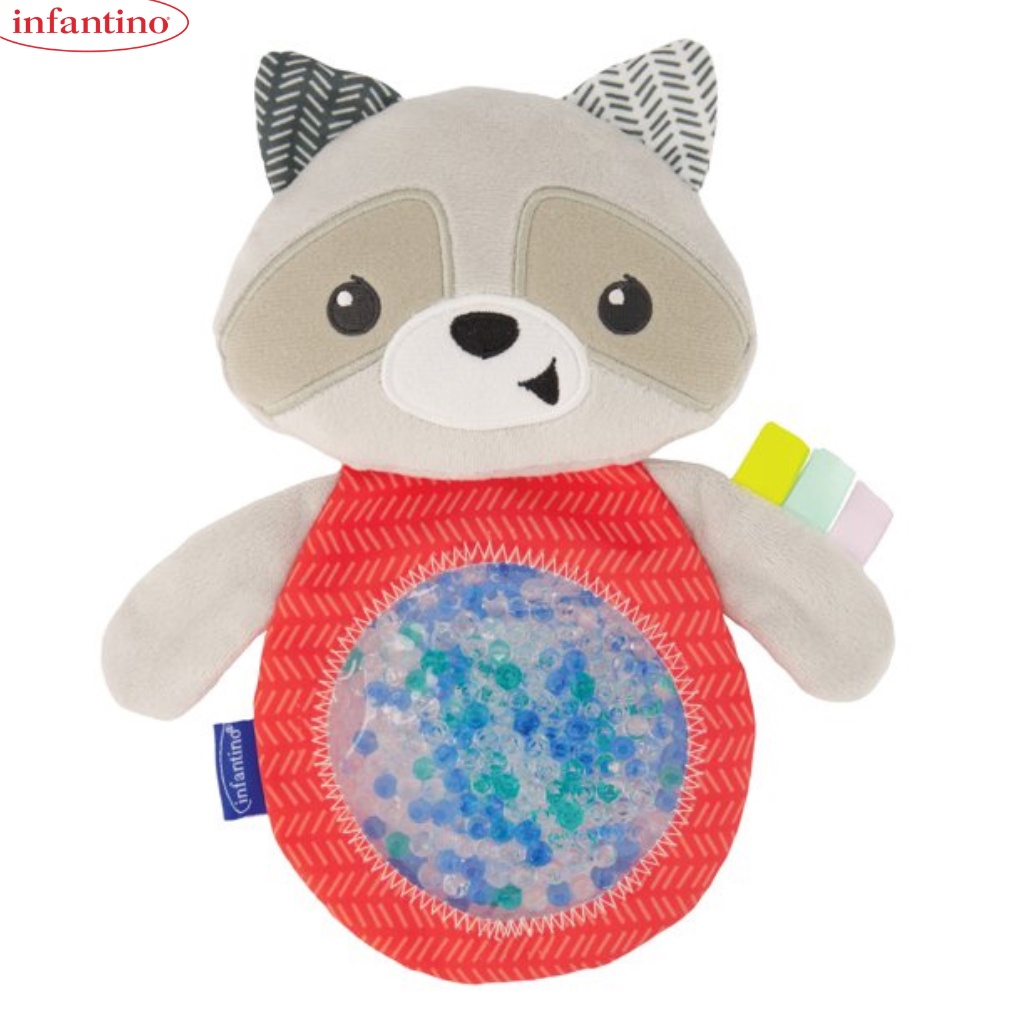 Đồ chơi hình gấu INFANTINO Seek Squish Sensory Pal, kích thích giác quan an toàn cho bé