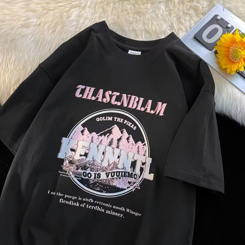 Áo Thun Cotton Ngắn Tay Trễ Vai Màu Mơ Phong Cách Mới Mùa Hè