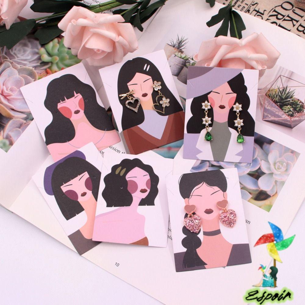 ESPO Set 100 Tấm Card Trưng Bày Bông Tai 6cm * 8cm