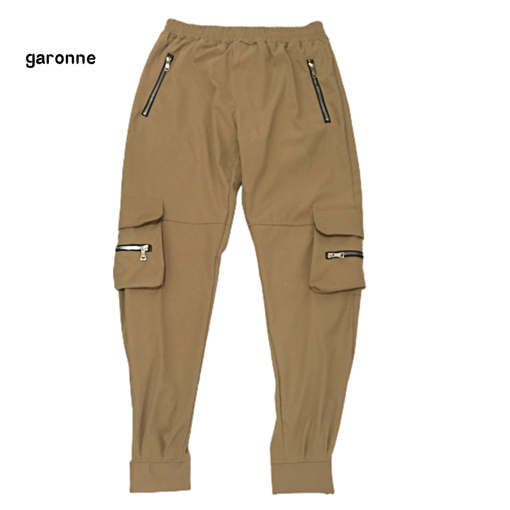 Quần Dài Lưng Thun Dây Rút Có Túi Và Khóa Kéo Dành Cho Nam Tập Thể Thao Leo Núi