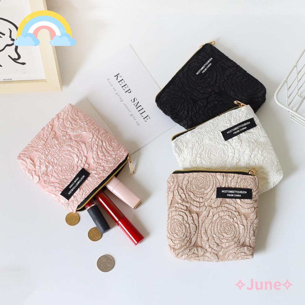 JUNE Túi Đựng Thẻ / Chìa Khóa / Tiền / Đồ Trang Điểm Đa Năng Tiện Dụng