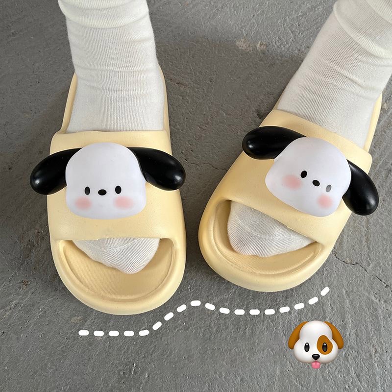 Dép Sandal Đế Dày 3cm Chống Trượt Không Thấm Nước Họa Tiết Hoạt Hình Dễ Thương Cho Nữ