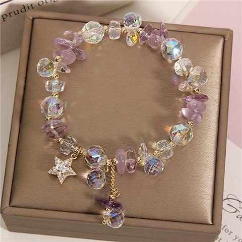 Vòng Tay Đính Đá Zircon Hình Ngôi Sao Năm Cánh Thời Trang Hàn Quốc Lãng Mạn Cho Nữ