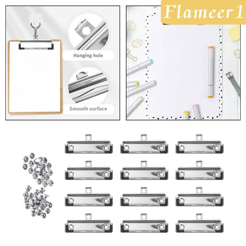 Set 12 Giá Đỡ Bảng Kẹp Bằng Sắt Và Cao Su 3.94 "Tiện Dụng Cho Trường Học / Văn Phòng