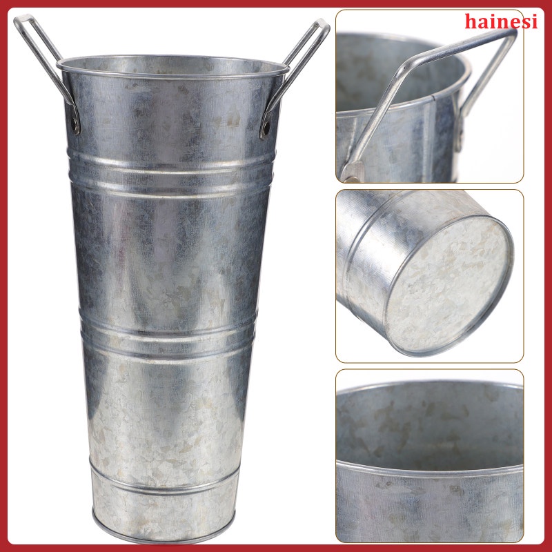 Bộ 2 Lọ Hoa Bằng Kim Loại Mạ Kẽm Dùng Trang Trí Đám Cưới