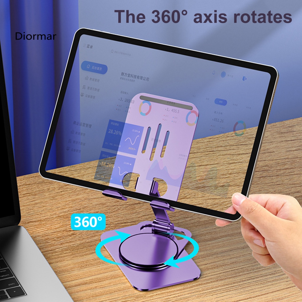 Giá Đỡ Điện Thoại Di Động Bằng Hợp Kim Nhôm Xoay 360 Độ Chống Trượt Có Thể Điều Chỉnh