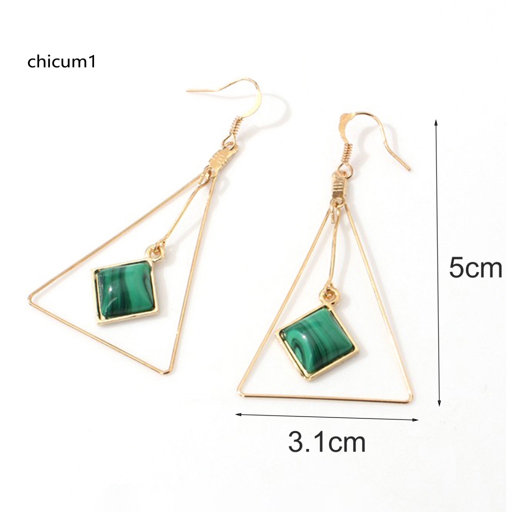 Khuyên Tai Kim Loại Hình Tam Giác Thời Trang Cho Nữ