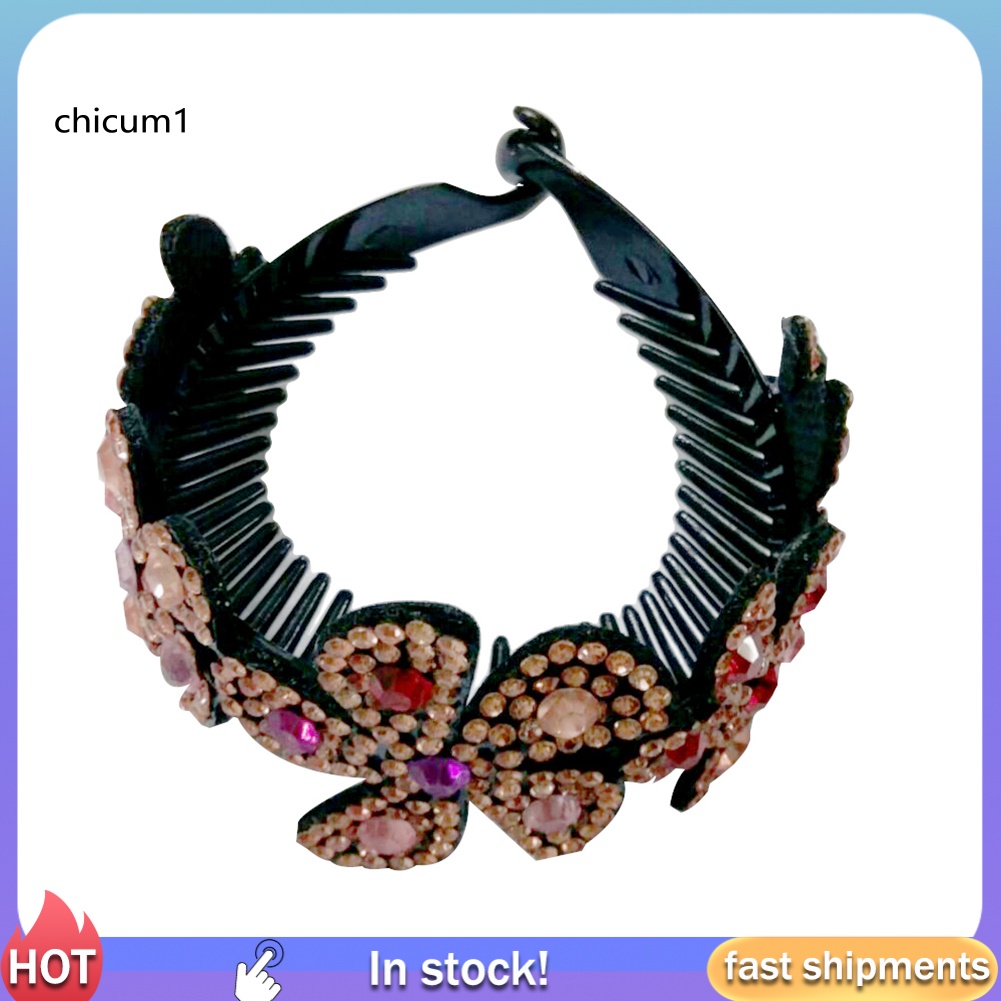 Kẹp Tóc Xoắn Ốc Đính Đá Lấp Lánh Cho Nữ