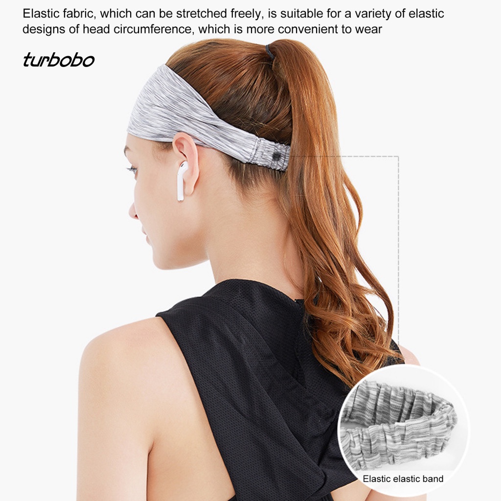 Băng Đô Cài Tóc Thể Thao Bằng Lụa Lạnh Mềm Co Giãn Thoáng Khí Thấm Hút Mồ Hôi Cho Nữ