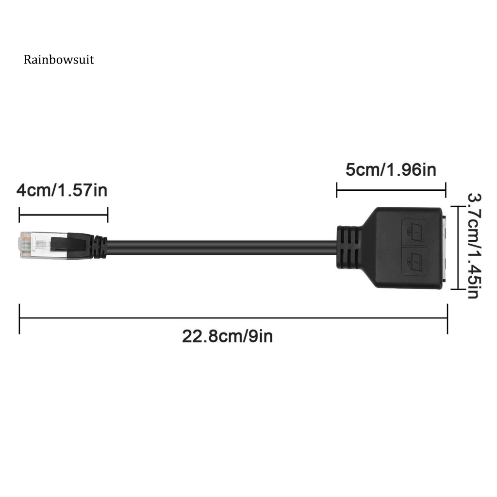 Bộ Chia Mạng Lan RJ45 Gigabit 1 Sang 2 Chiều Dài 100m Hai Cổng Cho Văn Phòng