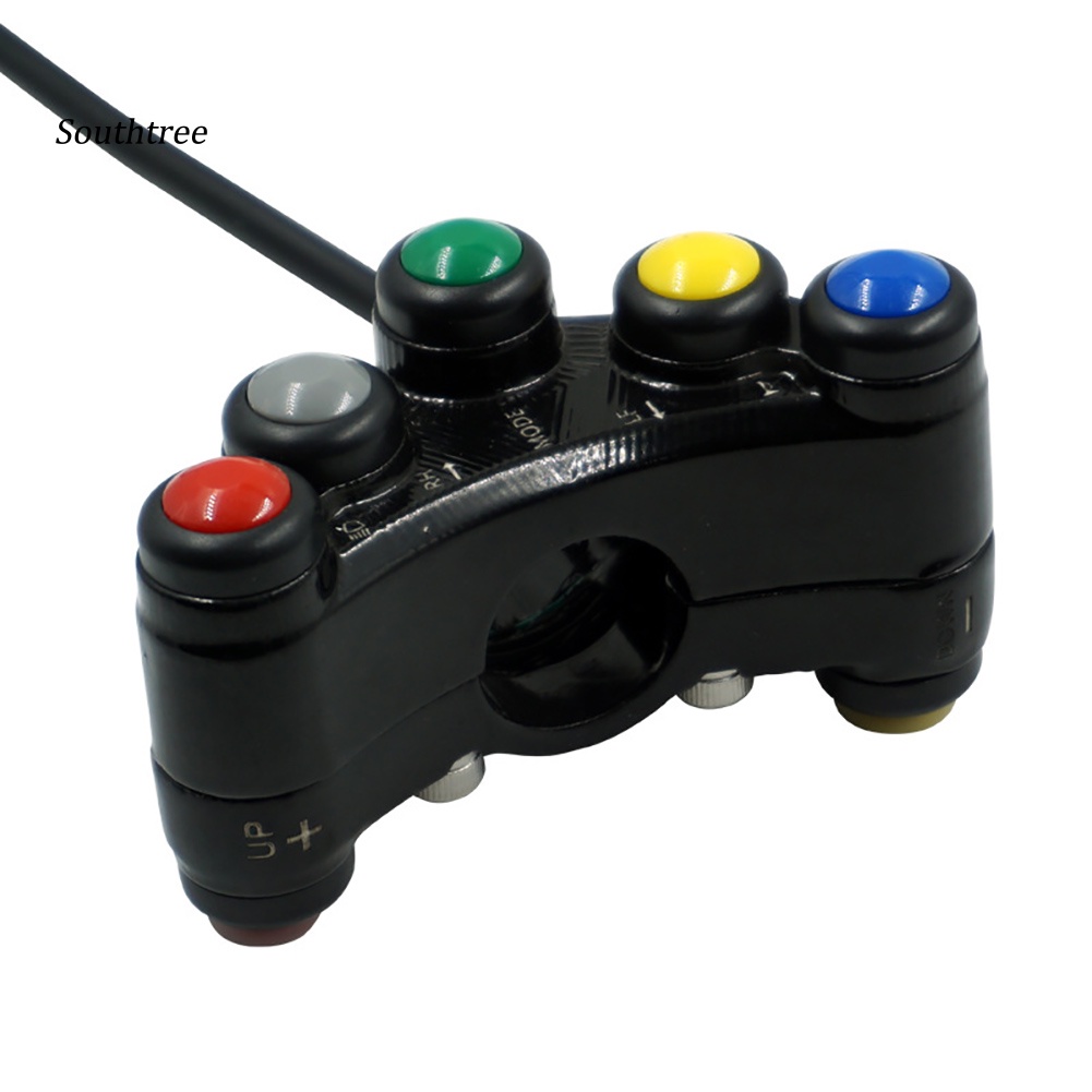 Công Tắc Điều Khiển Đèn Xi Nhan 5 Nút Gắn Tay Lái Xe Máy Scooter ATV