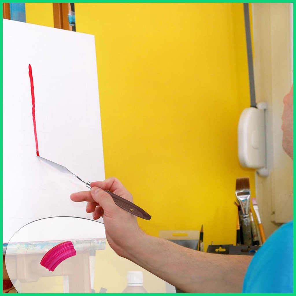 Bộ Dụng Cụ Bảng Pha Màu Bằng Acrylic Trong Suốt Không Dính Kèm Cây Gạt Và Tấm Gạt