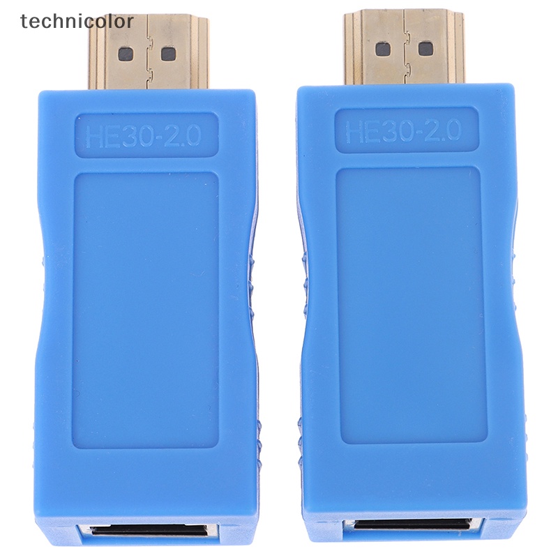 Đang Giảm Giá 2 Bộ Chuyển Đổi Mở Rộng 1080P HDMI Sang RJ45 Qua Cat 6 Mạng LAN Ethernet Cửa Hàng Màu Xanh Dương