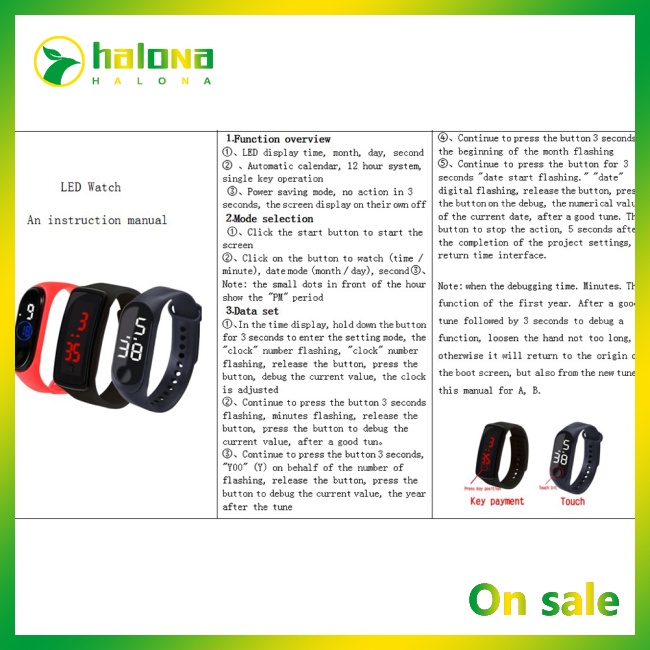 Đồng Hồ Điện Tử Đeo Tay Mặt Vuông Có Đèn Led In Hoạt Hình Halo Dành Cho Học Sinh