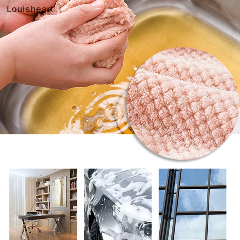 Khăn Lau Sàn Vải Nhung San Hô Vi Sợi Thấm Hút Tốt Có Thể Tái Sử Dụng