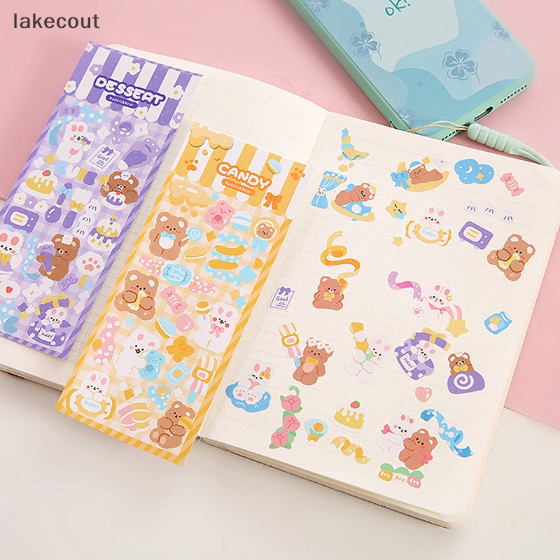 Bộ 6 Tấm Sticker Dán Trang Trí Họa Tiết Hoạt Hình Dễ Thương Bắt Mắt