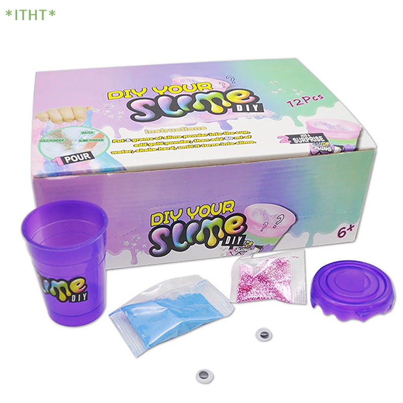 Bộ Slime Dẻo Ma Thuật Trộn Hạt Xốp Nhiều Màu Sắc Vui Nhộn Cho Bé Mới