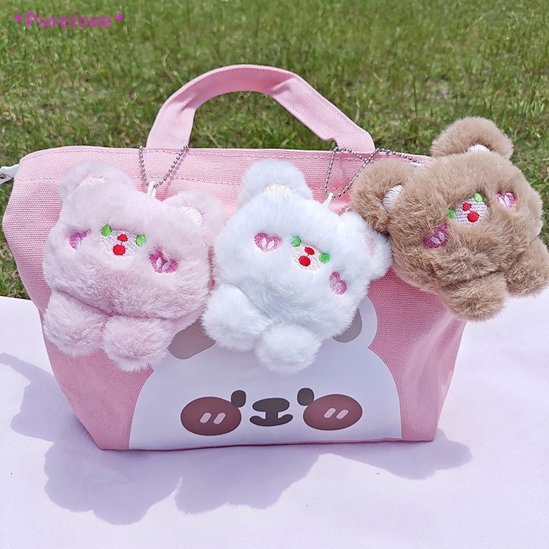 Móc Chìa Khóa Hình Gấu Bông Mini Dễ Thương Bằng Cotton Mềm Mại Mới