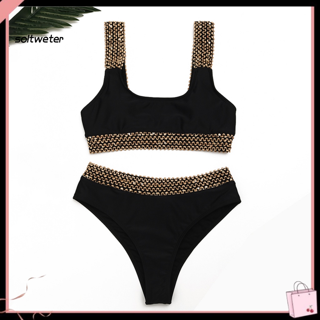 Bộ Bikini 2 Mảnh Màu Sắc Thời Trang Quyến Rũ Cho Nữ