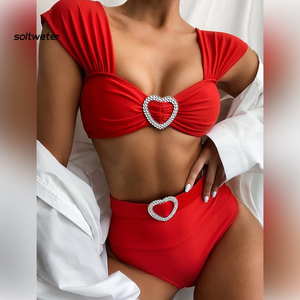 Bộ Đồ Bơi 2 Mảnh Màu Sắc Thời Trang Nhanh Khô Cho Nữ