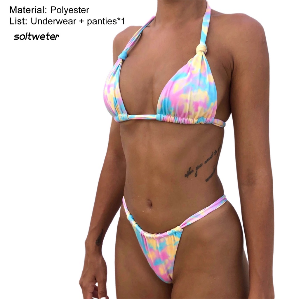 Bộ Bikini Tam Giác Cổ Chữ V Nâng Ngực Và Quần Lọt Khe Eo Cao Thời Trang Mùa Hè Quyến Rũ Cho Nữ