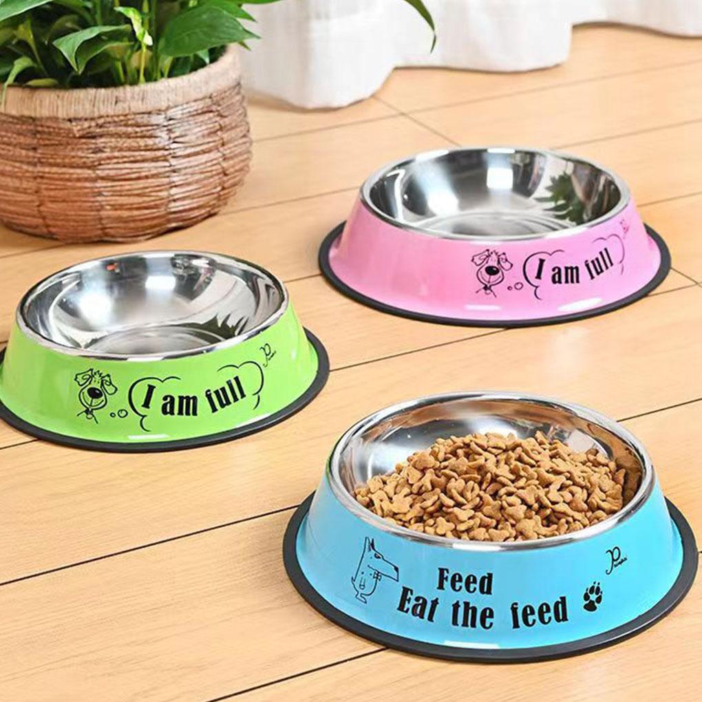 Bộ 2 Bát Đựng Thức Ăn Cho Thú Cưng Bằng Thép Không Gỉ 15CM