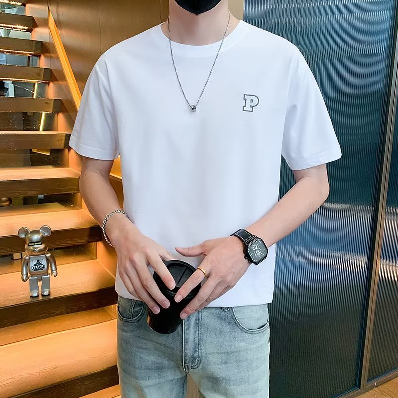 Áo Thun Tay Ngắn Cổ Tròn Dáng Rộng Thời Trang Mùa Hè Hàng Mới Dành Cho Bạn Nam