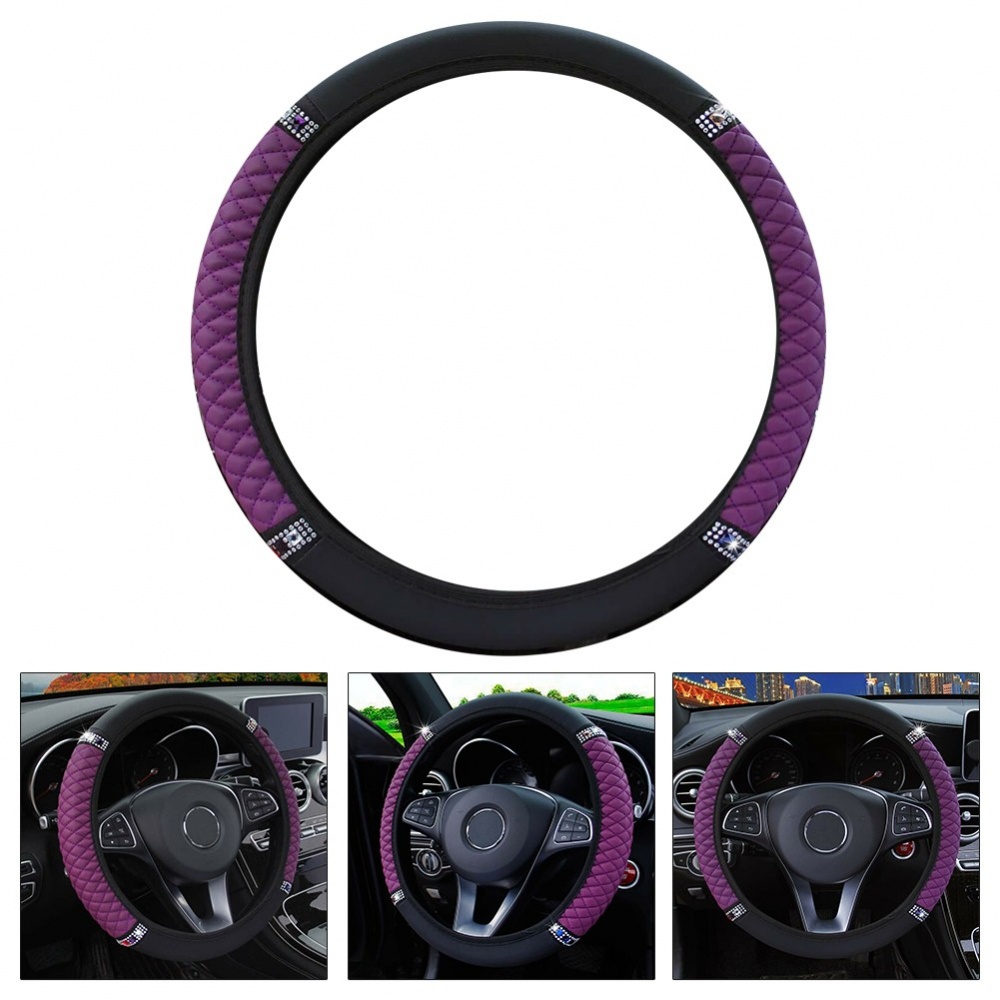 Vỏ BọC Vô Lăng ĐíNh Kim Cương Giả KíCh ThướC 15 '' / 37-38cm