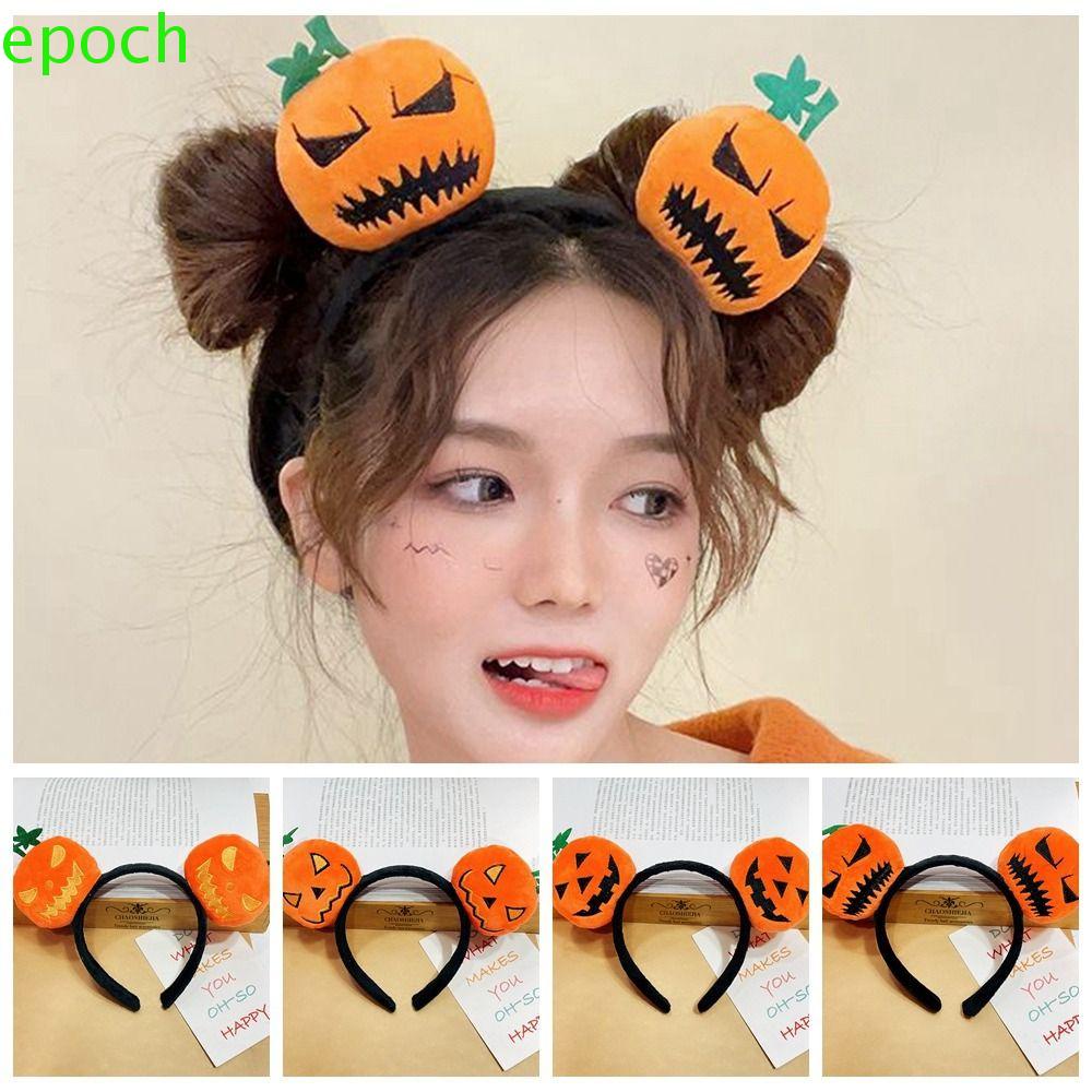 EPOCH Băng Đô Cài Tóc Hình Bí Ngô / Đầu Lâu Bằng Lông Nhung Dễ Thương Xinh Xắn Cho Nam Giớ