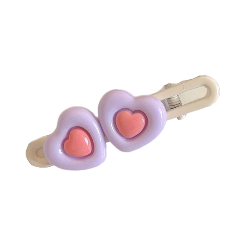 Kẹp Tóc Hình Trái Tim Màu Sắc Ngọt Ngào Cho Nữ