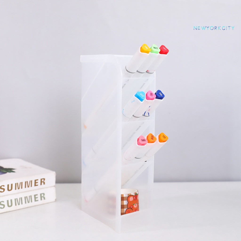 Giá Đỡ Bút Chì Trang Điểm NY-Pen 45 Độ Bằng Nhựa Trong Suốt Đa Năng