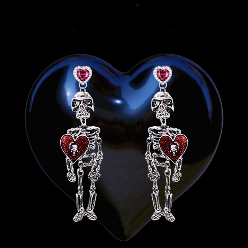 Bông Tai Hình Đầu Lâu lotia Phong Cách Gothic Punk