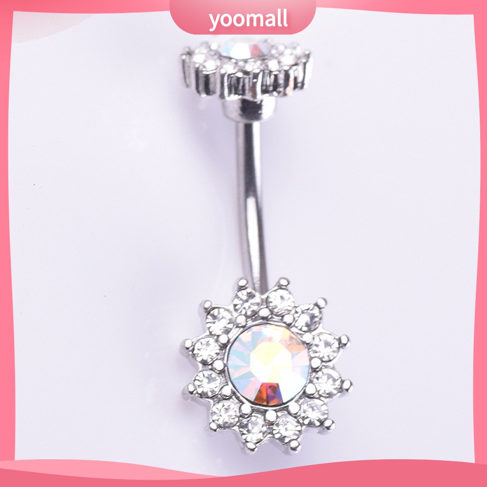 Khuyên Rốn Hình Hoa Đính Đá Lấp Lánh Gợi Cảm Cho Nữ