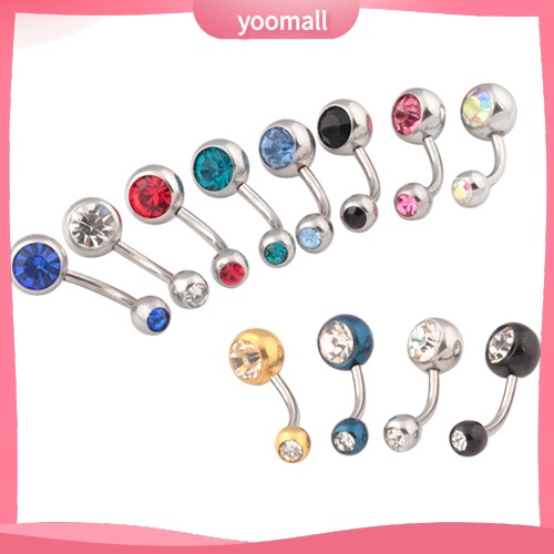 [YM] Set 10 Khuyên Rốn Đính Đá Nhiều Màu Sắc