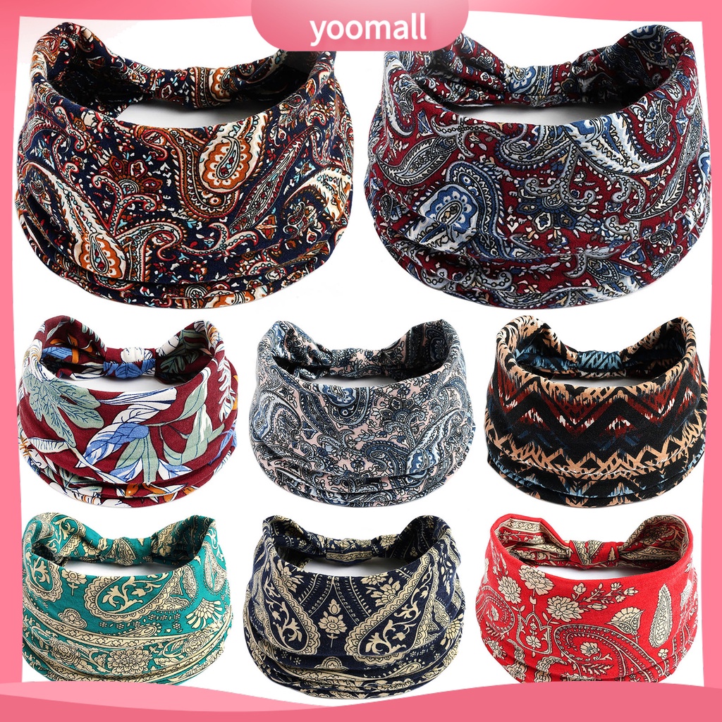 Băng Đô Thể Thao Thấm Hút Mồ Hôi Phong Cách Bohemia