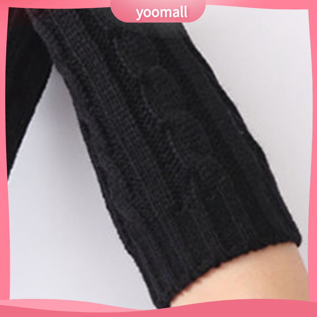 1 Đôi Găng Tay Giữ Ấm Cánh Tay Màu Sắc Đơn Giản Cho Nữ